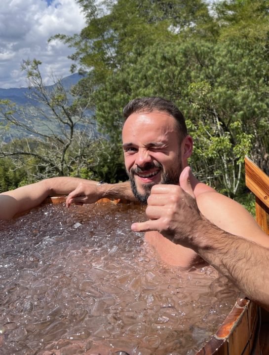 Enjoying Ice bath Medellin