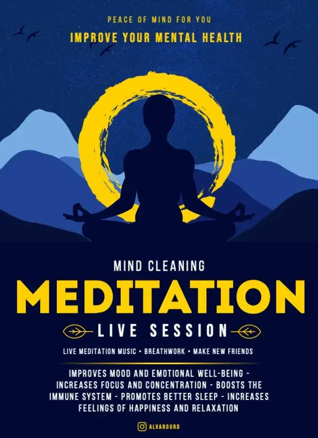 meditation class medellin flyer