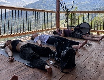 breathwork at ayahuasca retreat