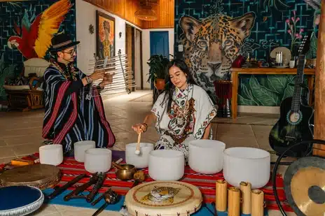 sound healing aya retreat medellin