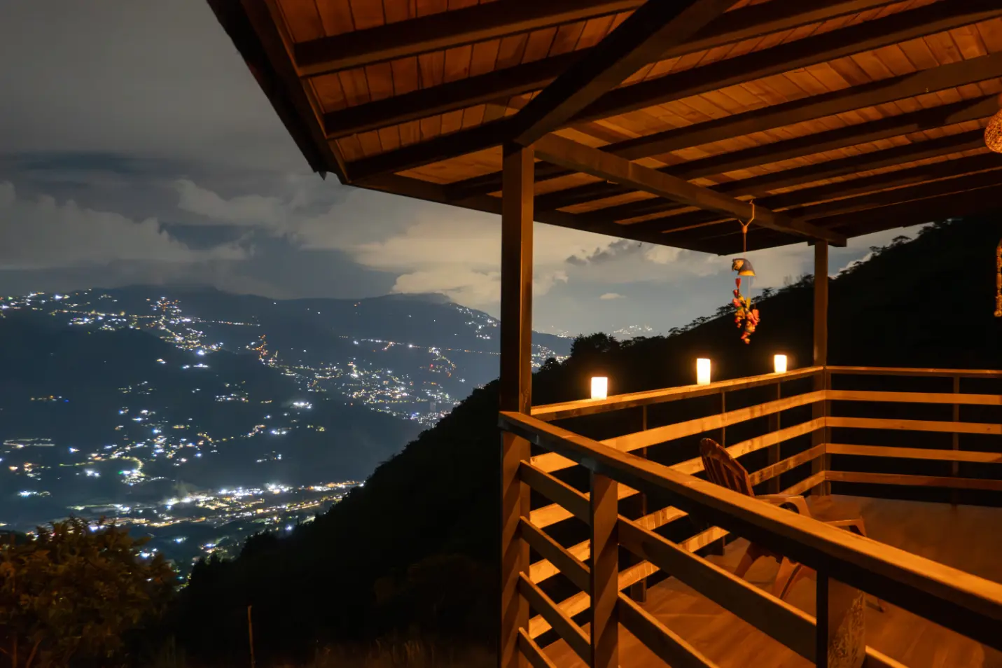 harmonica retreat colombia medellin location beautiful view at night